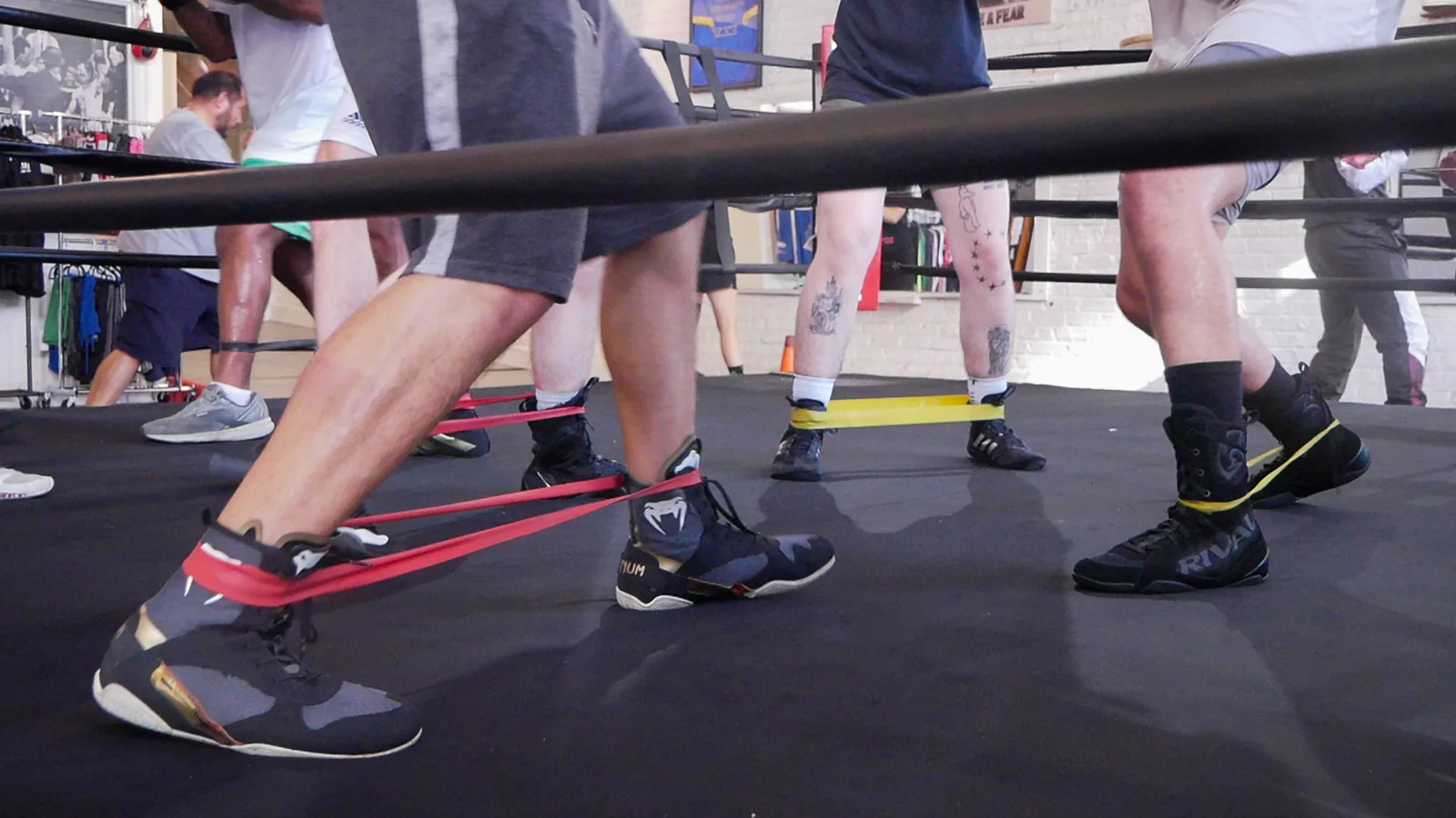 Coaching session on the gym floor at Vintage Boxing