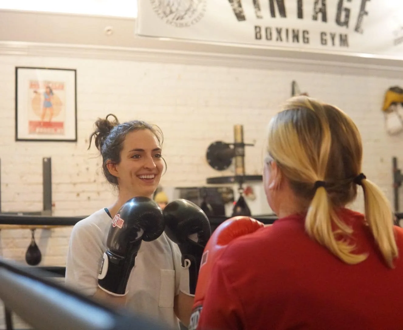 Boxing gloves and equipment at Vintage Boxing Gym